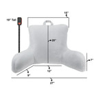 Plush Backrest Pillow Bed Cushion Support Reading Back Rest Arms Chair Lounger
