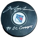 Mark Messier Autographed Official Ny Rangers Puck W  94 S c  Champs top Tierholo