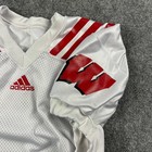 Adidas Wisconsin Badgers Jersey Mens 2xl White Football Practice Ncaa Training
