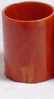 Pair Vintage Ap Games Bakelite Dice Cups Red Orange Lava Swirl 3 hx2 5  W 175gms