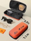Double Glasses Case Hard Shell  Dual Sunglasses Organizer W  Zipper  Orange