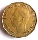 1949 Great Britain 3 Pence - Rare Key Date Coin - Free Ship - Vintage Bin  16