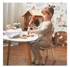 Solid Wood Step Stool 9 3inch Wood Plant Stand  Round Foot Stool