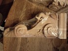 New Pair Cherub Angel Wooden Hand Carved Corbels Wall Decor