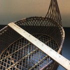 Vintage 1970s Wicker Rattan Handwoven Oval Basket With Handle 10 l X7 75 w