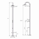Heatgene Outdoor Shower System With Showerhead And Foot Spout Rinse Shower Stand