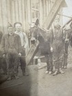 Original Cabinet Card Photo Of Ohio Coal Miners C 1900-1910- 4 X 6 Lamps   Mules