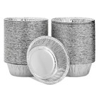 100 Pack Aluminum Round Disposable Foil Pie Pans For Baking  4 3 Inches