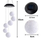 Color Changing Solar Wind Chimes Lights Led Ball Hanging Lamp Yard Garden Decor