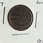 1863 Cwt Civil War Token Store Card - L h  Robinson Groceries Mi610c-3a B3222