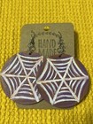 Spider Web Earrings New - Large   Round