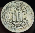 1858 Three Cent Silver Piece Trime 3c Type 2 Ungraded Us Coin Cc30942