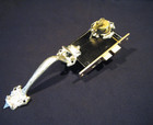Antique Entry Mortise Lock  2 Pull Handles  Cylinder Lock W  3 Keys - Welch  36a