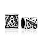 Sterling Silver Celtic Triquetra Trinity Knot Pagan Beard Hair Bead Dreadlocks