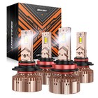 Sealight 4pcs Headlight X6s 9005 hb3 H11 h8 h9 Combo Bulbs 9005 H11 Focused Beam