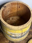 Keystone Wooden Mincemeat Firkin Bucket Yellow Mustard Paint Original Label