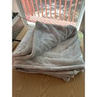 New Threshold Plush Fleece Throw Blanket Light Gray Size 60   x70   