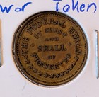 Army   Navy Federal Union Bronze Civil War Token