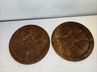 Antique Cast Iron Wood Stove Plates Set 2 Top Eye Burner Lids Insert Primitive