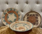 Vintage Handwoven Plant Fiber Coil Baskets Qty 3 Earthy Tones Look