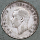 Canada 1949b Silver 25 Cent Coin   George Vi  99    Tracked Shipping