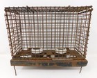 Magicoal Electric Fires Light Fixture Cage Industrial Two Sockets Antique 1920 s