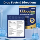 Sumifun 4  Lidocaine Patches Plus 1  Menthol 15 15 Count pack Of 1   Blue