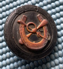 Antique Vtg Horse Bridle Button Rosette Bit Belt Whip - Composition Gutta Percha