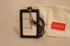 Coach Black Leather Id Lanyard