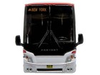Prevost H3-45 Coach Bus  adirondack Trailways  Silver Metallic And White With Re