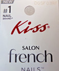 Kiss Salon French Nails  Glue On  Short White French With Moon Squoval