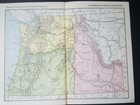 Original 1896 Railroad Map Washington Oregon Idaho All Train Routes Terrain 