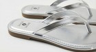Shade   Shore Women s Metallic Silver Thong Flip-flop Sandals