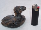 Vintage Clay Flute Eagle Bird Ocarina Folk Wind Instrument Peru Inca Mayan Aztec