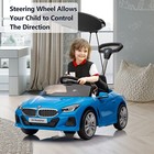 Kids Push Car Bmw Z4 Ride On Car Toy With Canopy For Ages 1-6 Boys And Girls