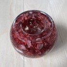 Red Handmade Flower Candle Holder  Tea Light Compatible  Artisan-made