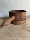 Rare Early Antique Handmade Wooden Handled Bentwood Sieve Sifter   