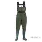 Fishingsir Green 2-ply Nylon Pvc Waterproof Fishing Chest Waders  us Sz 9m   11w
