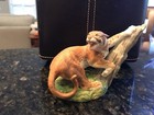 Rare   Franklin Mint Temmick   s Golden Cat Great Cats Of The World 1989 Figurine