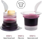 Top   Bottom Communion Cups And Wafer Set - Prefilled Cups With Fresh Unleavened