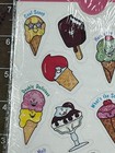 Four Vintage Ice Cream Sticker Sheets By Russ - Sealed Pack  Dessert Stickers