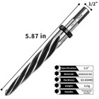 3 Pcs 1 2   Bridge Construction Reamer Drill Bit  M2 Hss Taper Chucking Reamer
