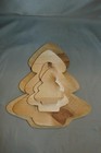 Lot 4 Unfinished Pine Wooden Christmas Tree Shaped Cutouts Painting Decorating