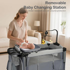 5 In 1 Pack And Play Baby Bassinet  Bedside Crib Sleeper  Portable Baby Crib Wit