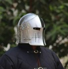 Medieval Barbuta Helmet     18g Steel Italian Knight Crusader Armor     Larp Cosplay