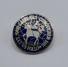 Htf  Moravian Seal Lapel Pin - Our Lamb Has Conquered   Let Us Follow Him -  6g