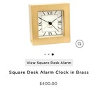Chelsea Square Desk Alarm Clock