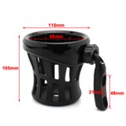 Motorcycle Handlebar Cup Holder Drink W  Mesh Basket Mount Black For Harley
