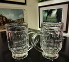 Set Of 2  Spaten Munchen Glass Beer Mugs  euc     Thumbprint  fast Free Shipping