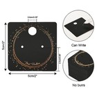 Joycraft Earring Display Cards  100pcs Black Earring Tags With Foil Rose Gold   
